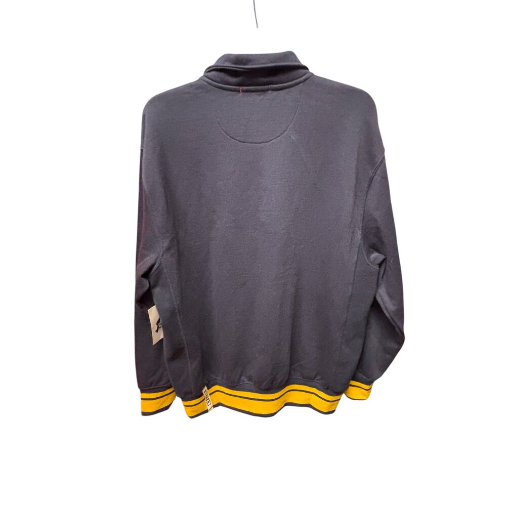 Champion 1919 Physical Education Polo Sweatshirt Navy Yellow Trim Size S - Picture 4 of 6
